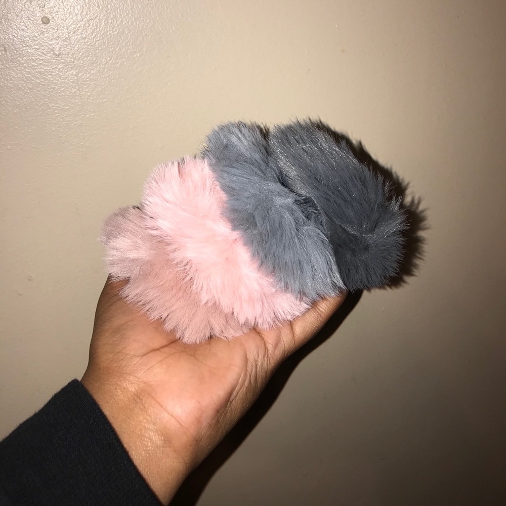 Furry scrunchies